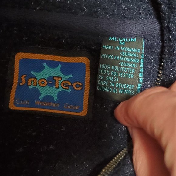 Vintage Sno-Tec Fleece Jacket Men's Size Medium Sz M NWT New With Tags - Picture 7 of 7